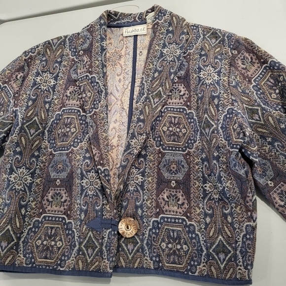 Vintage FLASHBACK tapestry waist blazer - Picture 6 of 12